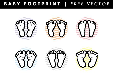 Baby Footprints Free Vector 101140 Vector Art At Vecteezy
