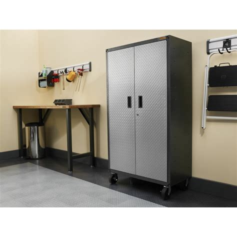 Garage cabinets help organize any crowded garage. Gladiator Ready to Assemble 66" H x 36" W x 18" D Steel ...