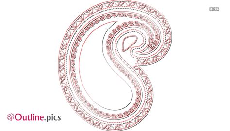 Paisley Clipart Outline Drawing Images Pictures