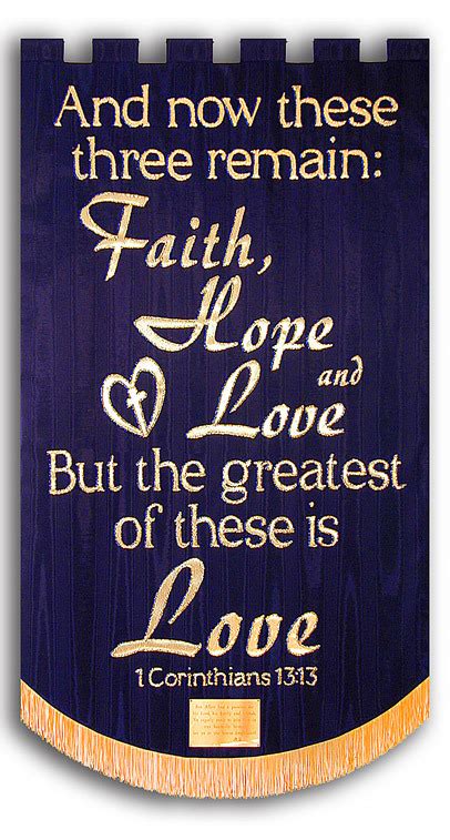 Faith Hope And Love Memorial Banner Christian Banners