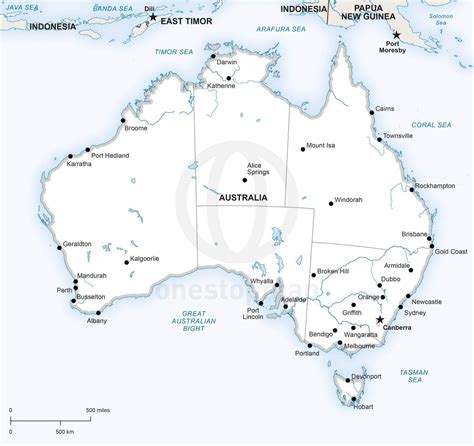 3 Map Australia Political 