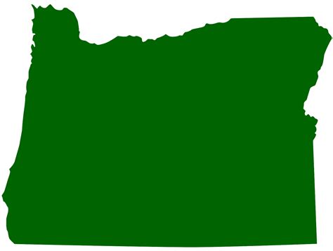 Oregon Map Silhouette Free Vector Silhouettes