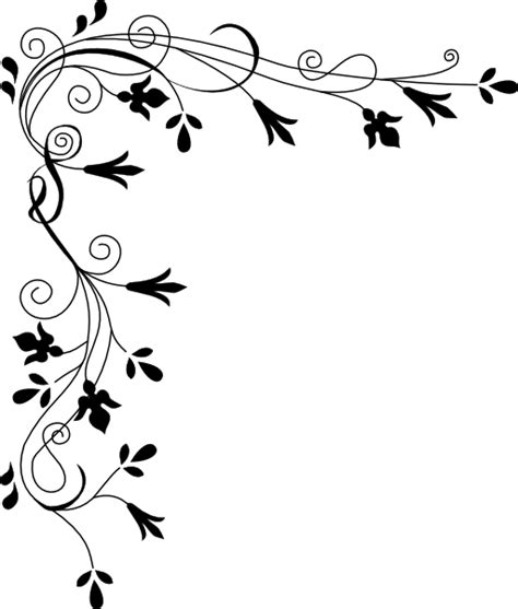 Stylized Flowers Border Clipart | i2Clipart - Royalty Free Public