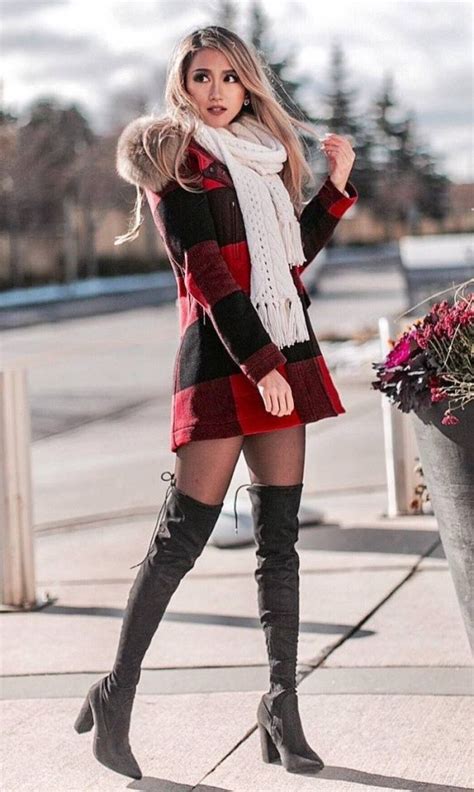 40 Classy Winter Outfits With High Knee Boots For Women