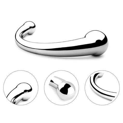 304 Stainless Steel G Spot Wand Massage Stick Pure Metal Penis P Spot Stimulation Anal Plug