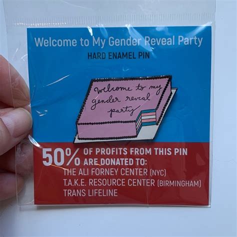 accessories nwt dissent pins gender reveal trans enamel pin poshmark