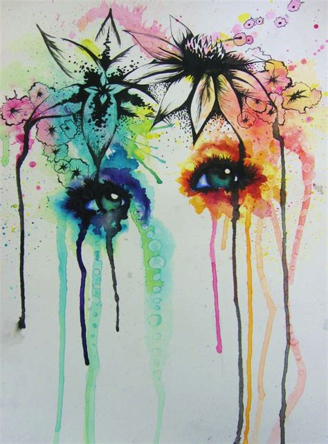 spring abstract watercolor face | Art by Me | Pinterest | Watercolor