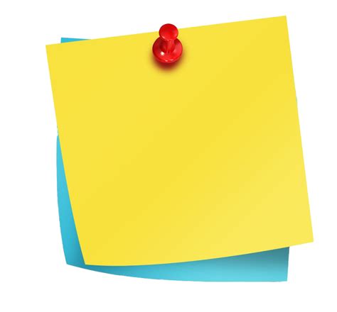 Sticky Note Clip Art Transparent Background