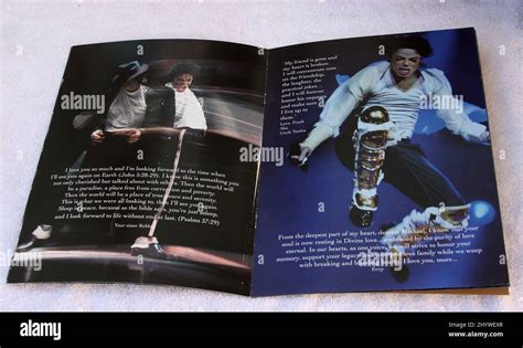 Michael Jackson Memorial Program Booklet Is Seen During The Michael