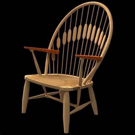 When finn juhl first saw this chair he immediately noticed its characteristic back and named it the. 3D Wegner PP550 Peacock chair | CGTrader