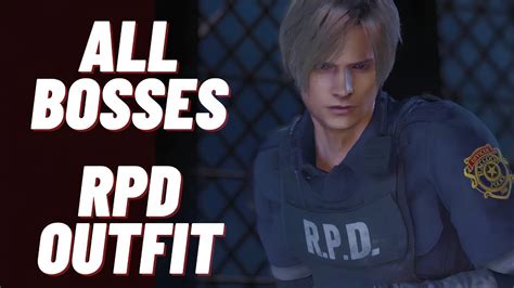 Re4 Remake All Bosses Rpd Outfit 2019 Professional Youtube