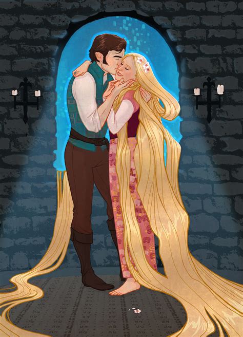 Rapunzel And Flynn Kiss Fan Art