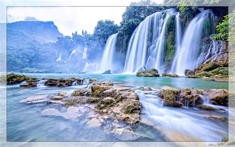Gioc Waterfall Vietnam Desktop Wallpaper Hd 120x1200
