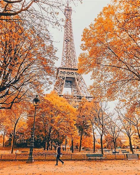 Autumn In Paris France Eiffel Tower Autumn Scenery Fall Wallpaper