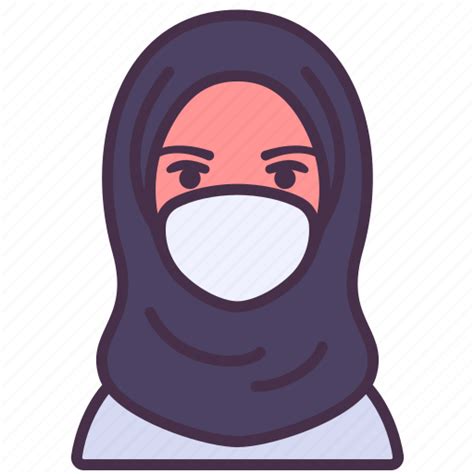 Gambar Kartun Muslim Pakai Masker Png Images And Photos Finder