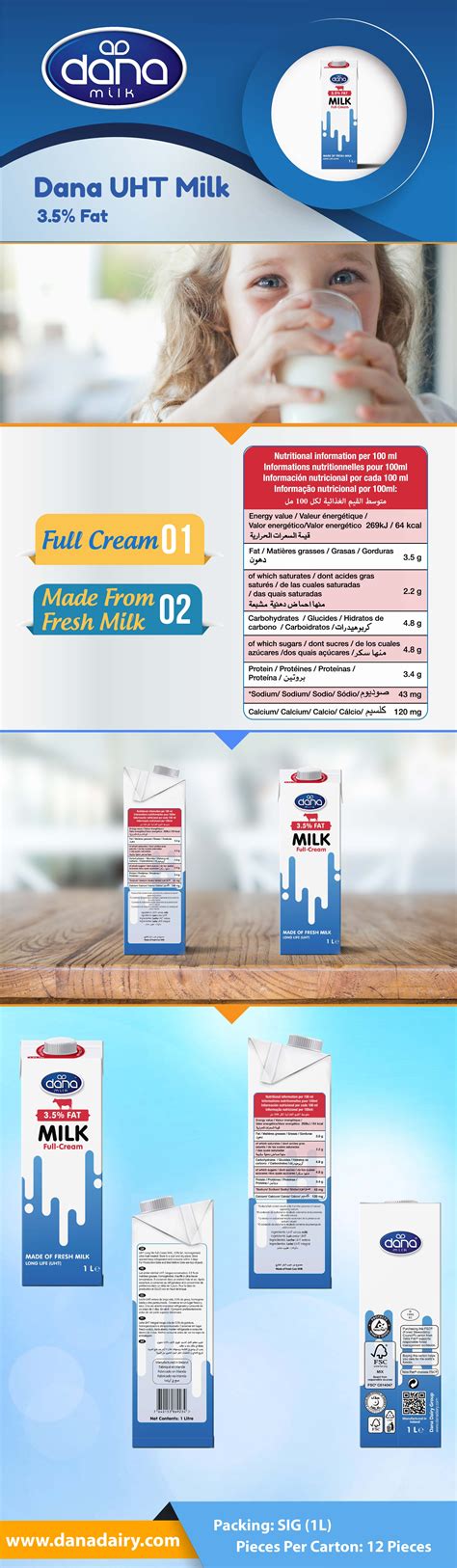 Many of the nutrients between fresh and powdered milk. DANA® UHT Milk, Long Life Milk Manufacturer Supplier | Carton