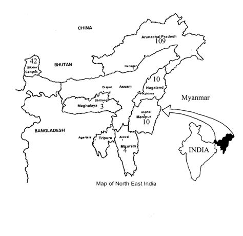 North East India Map Image