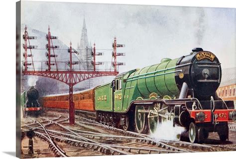 Flying Scotsman Steam Locomotive Wall Art Canvas Prints Framed Prints