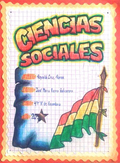 Carátula De Ciencias Sociales Colorful Borders Design Diy Popsicle