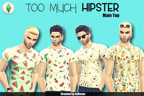 My Sims 4 Blog Too Much Hipster T Shirts For Males By Azbenzo Ts4ccblog