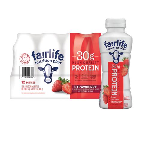 Fairlife Nutrition Plan Strawberry 30g Protein Shake 115 Fl Oz 12