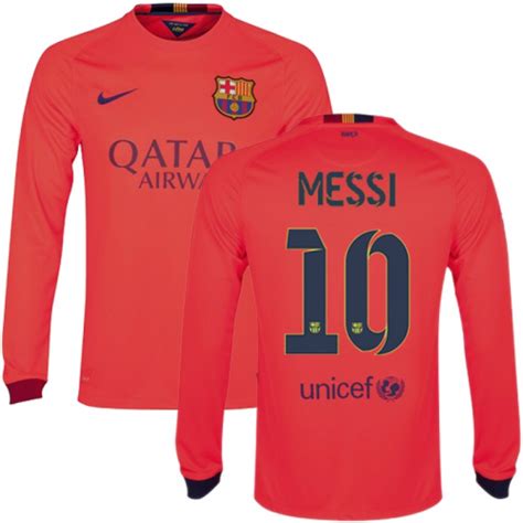 Barcelona 10 Lionel Messi Orange Away Authentic Soccer