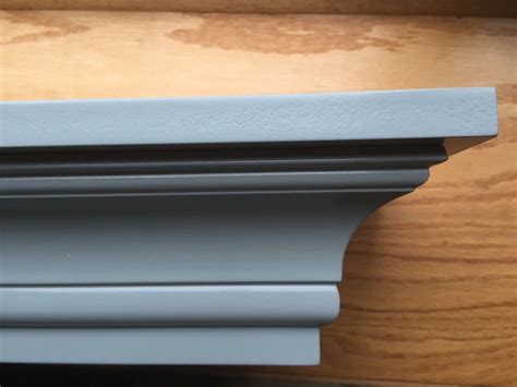 Fireplace floating mantel shelf smooth finish wood, floating hollow fireplace mantel. Crown Molding Floating Mantel Shelf, Painted White ...