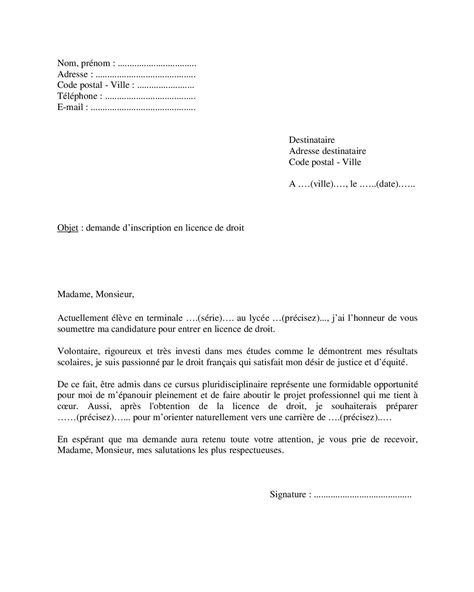 Ce document a été mis à jour le 15/02/2012 Modèle lettre de motivation licence de droit pour Parcoursup