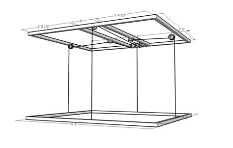 Saferacks storage provides overhead ceiling mounted storage racks and systems for your garage storage and organizational needs. 400 gallon project - Page 10 | Hanging bed, Diy garage storage lift, Diy garage