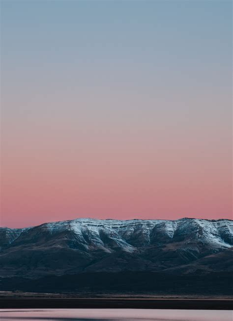 Download Wallpaper 840x1160 Sunset Minimal Mountains Sky Iphone 4