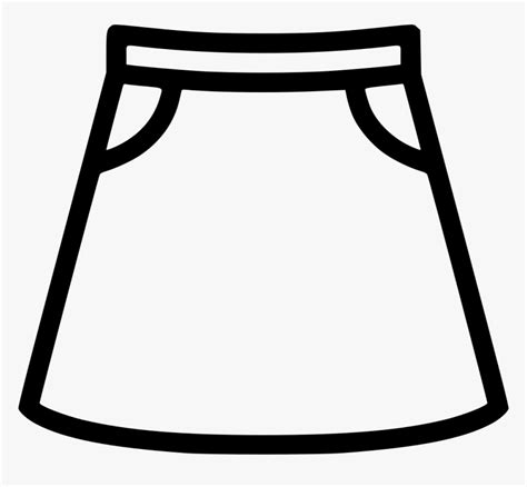 Short Skirts Black And White Clipart Clothes To Colour Hd Png