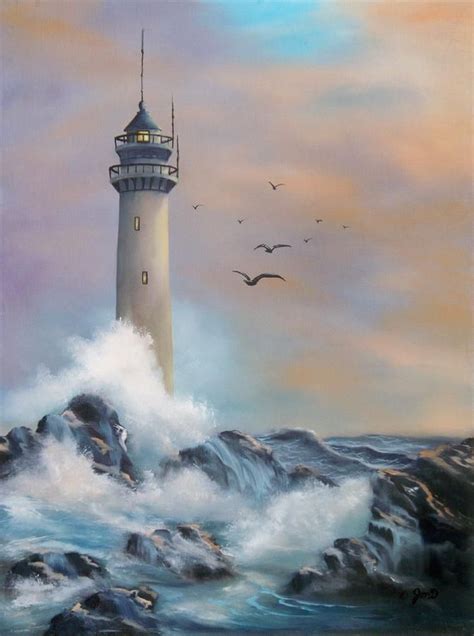 Lighthouse By Joni Mcpherson Lighthouse Art Lighthouse Painting
