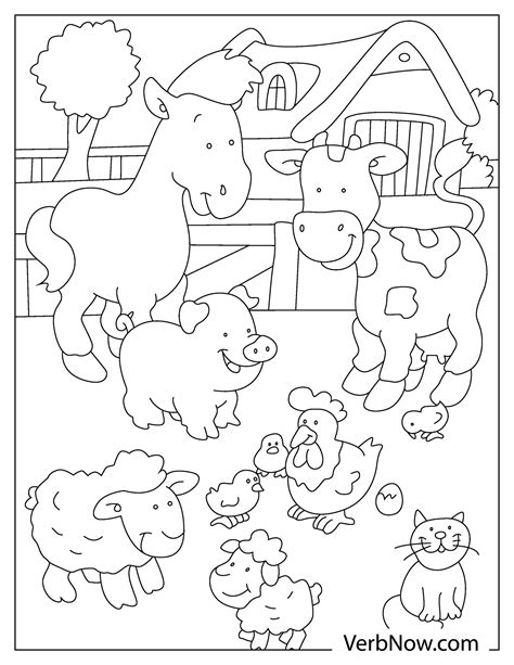 Free Farm Animals Coloring Pages And Book For Download Printable Pdf
