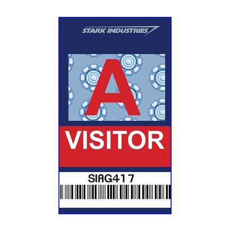 Stark Industries Visitor Id Badge Just 250 From Alien Graphics Marvel