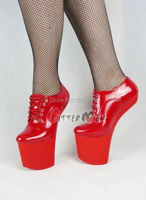 20cm High Height Sex Shoes Pu Platform Hoof Heels High Heels Nowg15 In