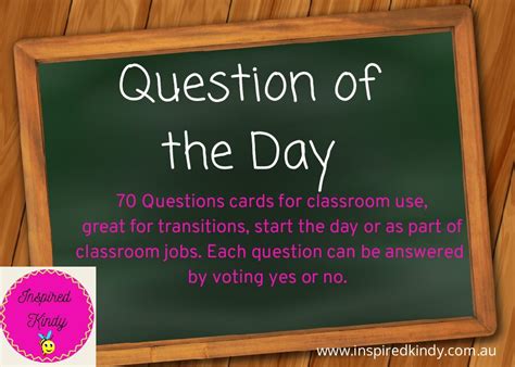 Question Of The Day 72 Questions With Picture Clues Inspired Kindy