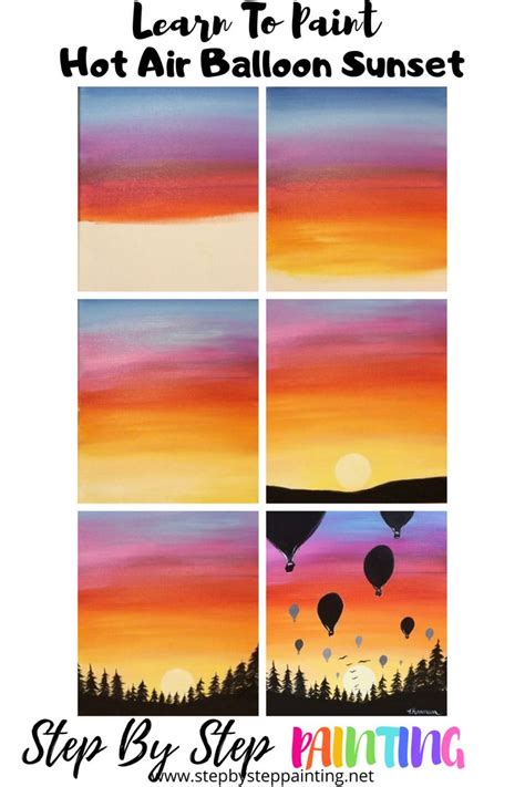 Create An Easy Sunset Painting With Acrylics Step By Step Painting
