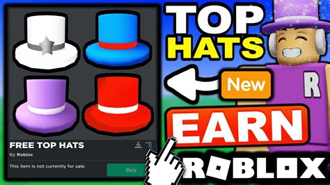 How To Earn All New Free Top Hat Accessories Roblox Youtube