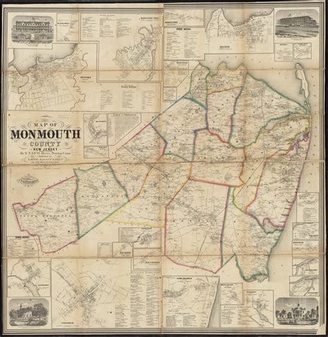 Map Of Monmouth County New Jersey Norman B Leventhal