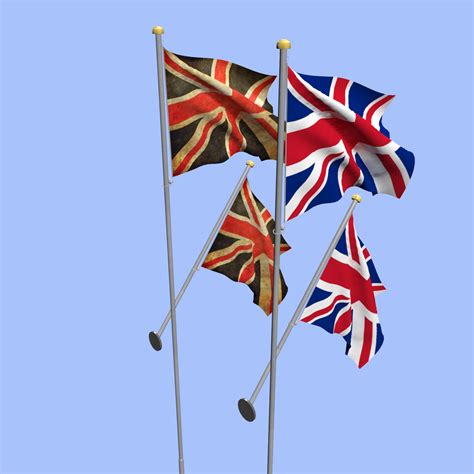United Kingdom Uk Flag 3d Model Turbosquid 1166235