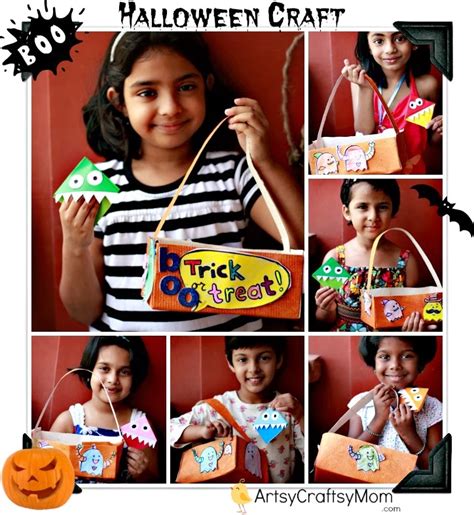 Halloween Crafts Trick Or Treat Paper Bag Monster