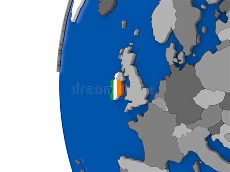 Ireland On Globe Stock Illustration Illustration Of Globe 84453152