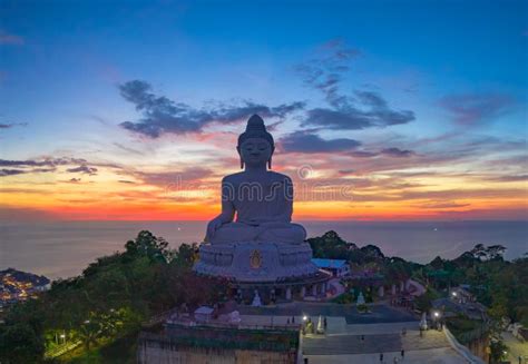 Aerial View Scenery Sunset At Phuket Big Buddha Stock Image Image Of