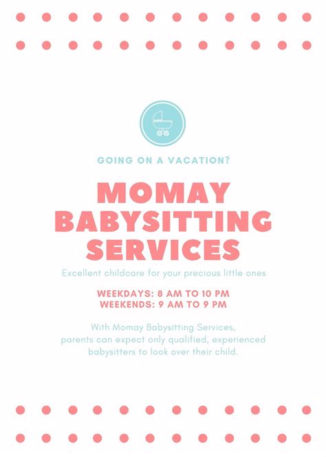 Blank Babysitting Flyers