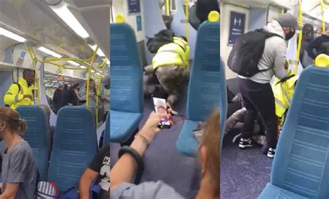 Brutal Fist Fight Erupts On London Train Over Passenger Not Wearing