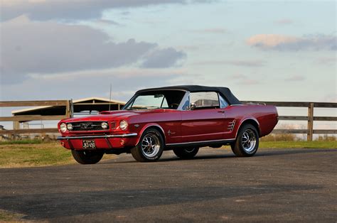 1966 Ford Mustang Convertible Muscle Red Classic Old Usa