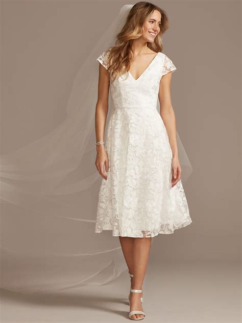 David S Bridal Fall 2020 Wedding Dress Collection Knee Length Wedding Dress Simple Wedding