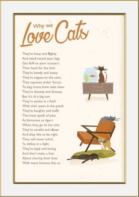 Poem For A Cat Lover T For A Cat Owner Cat Poem Print Cat