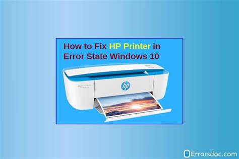 How To Fix Hp Printer In Error State On Windows Errorsdoc