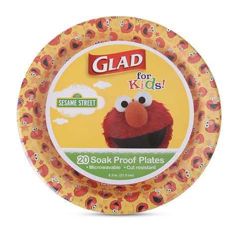 Buy Glad For Kids Elmo Paper Plates Elmo Plates With Stars Kids